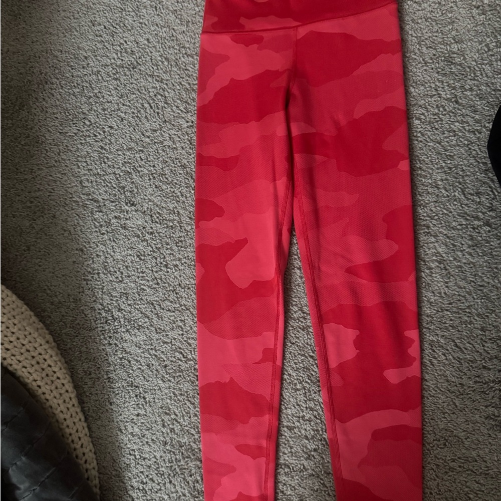 Aerie Vibrant Red Camo Kids Leggings